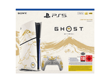 Consola - Sony PS5 Slim Standard (Edición GOLD limitada: Ghost of Yōtei), 1 TB SSD, 4K, 1 mando, Chasis D + Código de descarga de juego Ghost of Yōtei