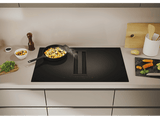 Placa inducción con extractor integrado - Candy CIH8I4CF, Inducción, 1800 W, 9 Niveles Potencia, 4 Zonas Cocción, 480 m³/h, Negro