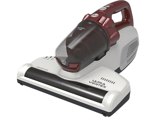 Aspirador de mano - Hoover ULTRAVORTEX, Especial Colchones y Sofás, Pelo Mascotas, Luz Ultravioleta, Antiácaros y Antibacterias, Cable 5m, Rojo
