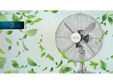 Ventilador de sobremesa - Cecotec EnergySilence 620 RetroDesk, 40 W, 4 aspas, 3 velocidades, Oscilación, Plata