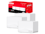 Sistema WiFi Mesh - Mercusys Halo H25BE (3-Pack), Wi-Fi 7, Para todo el hogar, x3 Puertos Gigabit, Hasta 650m², Tecnología MLO, +200 Dispositivos