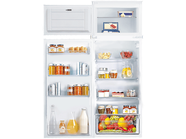 Frigorífico dos puertas integrable - Candy CFBD2450/2ES, 220l, 39db, 144cm, Puertas reversibles, Blanco