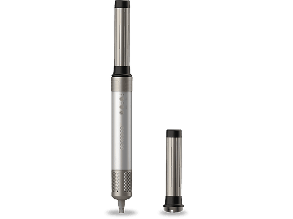 Moldeador - Cecotec Bamba CeramicCare 2in1 AirGlam Aluminum, Tecnología coanda, 3 velocidades, 3 temperaturas, 2 cabezales, Función aire frío, Grey