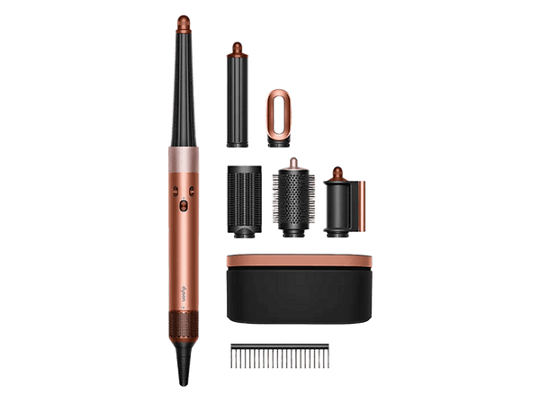 Moldeador - Dyson Airwrap i.d.™, Bluetooth®, Tecnología iónica, 3 Velocidades, Amber Silk