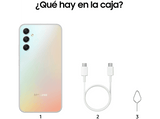 Móvil - Samsung Galaxy A34, Silver, 128 GB, 6 GB RAM, 6.6  FHD+, Mediatek Dimensity 1080 Octa-Core, 5000 mAh, Android 13