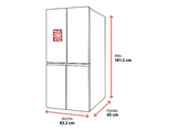 Frigorífico americano - Haier Cube 83 Serie 3 HCR3818ENMM, No Frost, 181.5 cm, 467 l, Motor Inverter, Inox