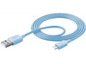 Cable USB - CellularLine USBDATATYCSMARTB, MicroUSB, USB, Blanco