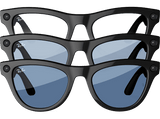 Gafas IA - Ray-Ban Meta, Skyler, Negro brillante, Transitions® transparente, Azul cerúleo