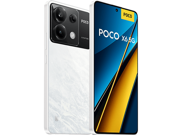Móvil - Poco X6, Blanco, 256GB, 12GB RAM, 6.67"  AMOLED 1.5K, Snapdragon® 7s Gen 2, 5000 mAh, Android