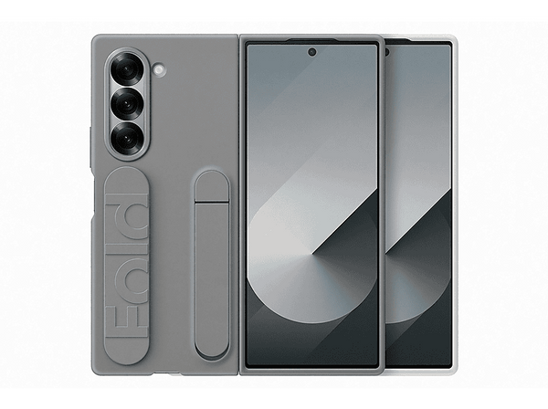 Funda - Samsung Silicone Case, Para Samsung Galaxy Z Fold6, Con agarre y soporte, Gray