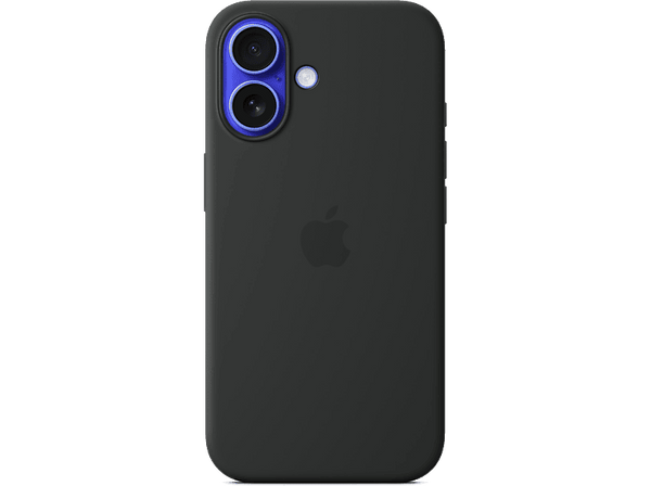 Apple Funda de silicona con MagSafe para iPhone 16, Negro