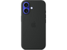 Apple Funda de silicona con MagSafe para iPhone 16, Negro