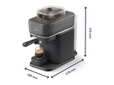 Cafetera express - Philips Baristina Variety BAR320/60, 16 Bar, 2 Compartimentos Grano, Molinillo Cerámico, Espresso y Lungo, 1,2 L, 3 Años Garantía