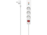 Regleta - Hama 00223185, 3 Enchufes, 2 USB, 18W, Enchufe Plano, Blanco