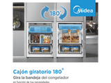 Frigorífico combi integrable - Midea MDRE554FGD01, Total NoFrost, 194 cm, 403 l, Metal Cooling, Fast Freezing, Blanco