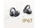 Auriculares True Wireless - Baseus Bowie Pro Open-Ear, 40 h de autonomía, Cancelación de ruido, Ultra-Ligeros, Resistencia IP67, Negro Cosmic