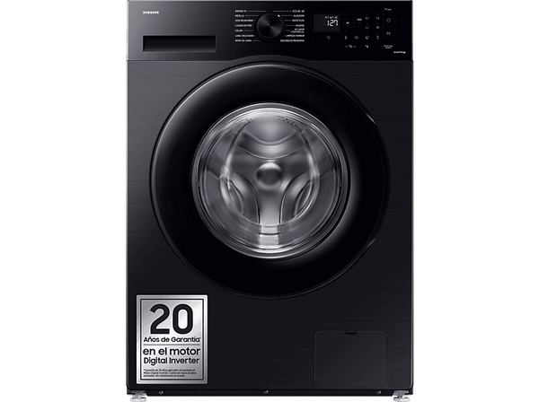 Lavadora carga frontal - Samsung WW90CGC04DABEC, 9kg, 1400 rpm, EcoBubble™, Función WiFi con SmartThings, Negro