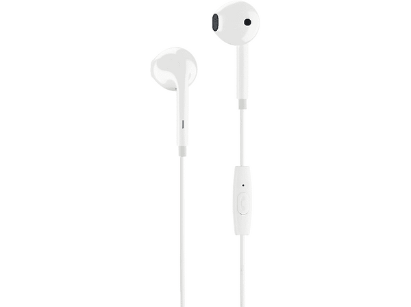 Auriculares - Music Sound CAPSULE, De cable, 120 cm, Blanco