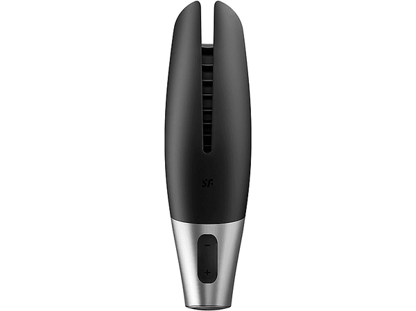 Masturbador masculino - Satisfyer Power Masturbator Connect App, Silicona, 14 Programas de Vibración, Impermeable (IPX7), Negro