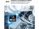 Lavadora carga frontal - LG F2WR5S08AGW, Serie fondo especial 500, 8 kg, 1200 rpm, 12 programas,  AI Direct Drive™, Steam™, Blanco