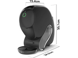 Cafetera de cápsulas - De'Longhi Nescafé® Dolce Gusto® 200.A , 15 bar, 1 l , 1600 W, SmartBrew™, Cápsulas compostables, Negro