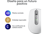 Ratón inalámbrico - Logitech MX Anywhere 3S para Mac, Bluetooth, 8000 DPI, Multidispositivo, Carga rápida, Botones personalizables, Blanco