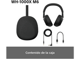 Auriculares inalámbricos - Sony WH-1000XM6, Cancelación ruido, 30h Autonomía, Hi-Res, Carga Rápida, Cómodo, Plegable, iOS/Android, Negro