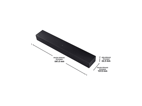 Barra de sonido - Samsung HW-B400F/ZF, Bluetooth, 40 W, Woofer y Dolby 2.0, Negro