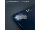 Báscula inteligente - Rowenta Goodvibes Life, IMC, Alta precisión, 15 indicadores corporales, hasta 180 kg, Sincronización con Apps, Bluetooth, Azul