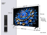 TV QLED 55 - TCL 55T69C, UHD 4K, Procesador AiPQ, Smart TV, DVB-T2, Negro