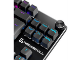 Teclado gaming - NEWSKILL Serike V2 TKL, USB tipo A, extraible, Teclas iluminadas, Con rueda de volumen, Negro