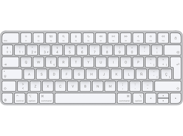 Apple Magic Keyboard, Conexión inalámbrica y Recargable, Puerto USB-C, Blanco