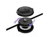 Cable USB - Baseus 3-en-1 Bright Mirror, Cable retráctil 110 cm, Carga rápida multidispositivo, USB-Lightning-Tipo-C-Micro, 66W, Negro