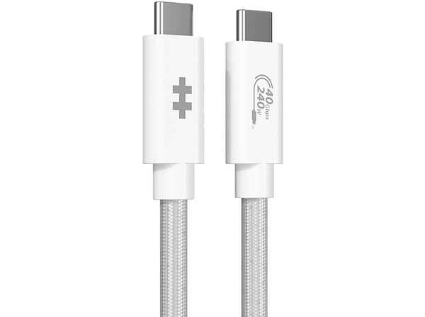 Cable adaptador - Hyper Drive Next, Universal, USB-C A USB-C, USB4 Gen 3x2, 240W, Blanco