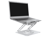 Soporte de refrigeración - ISY INH-1100, Con refrigerante, Rotación 360º, USB-C, Compatible con dispositivos de 10 a 17.3, Plata