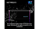 Altavoz inalámbrico - Sony ULT FIELD 5 (SRSULT50B), Bluetooth portátil, ULT POWER SOUND, 25 h, IP67, Resistente al agua, Correa, Con luces, Negro