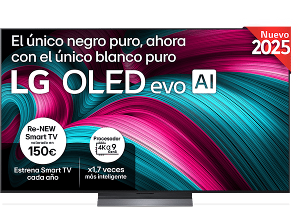 TV OLED 65" - LG OLED65C55LA, OLED 4K, Procesador Inteligente α9 AI Processor 4K Gen8, Smart TV, DVB-T2 (H.265), Negro