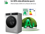 Lavadora carga frontal - LG F2X50S8TSC, 8 kg, 1200 rpm, 12 programas, Fondo reducido, Inox