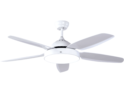 Ventilador de techo - OK OCF 130324 ES, 65 W, 6 velocidades, Mando adistancia Blanco