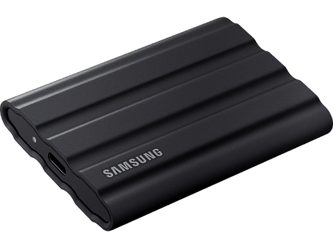 Disco duro SSD externo 2 TB - Samsung T7, USB Tipo C, SSD, Serie MU-PE1T0S Negro