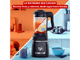 Batidora de vaso - Moulinex Blendforce Cook LM5758, Batidora que cocina, 1,5 L, 5 Programas automáticos, 6 velocidades, 1000W, Autolimpieza, Negro