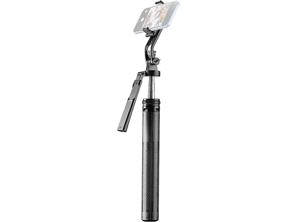 Palo Selfie - CellularLine SELFIE STICK MAX, Multifuncional, Rotación 360º, Extensible 180 cm, Bluetooth y control remoto, Negro