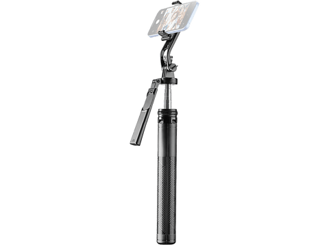 Palo Selfie - CellularLine SELFIE STICK MAX, Multifuncional, Rotación 360º, Extensible 180 cm, Bluetooth y control remoto, Negro