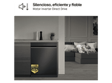 Lavavajillas - LG DF375HMS, 14 servicios, 10 programas, 60 cm, LED táctil, Tercera bandeja, TrueSteam™, QuadWash™, Acero negro grafito antihuellas