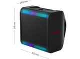 Altavoz inalámbrico - LG STAGE 301, 120W, karaoke, luces y pantalla LED, efectos de DJ, Bluetooth, hasta 12h batería,Negro