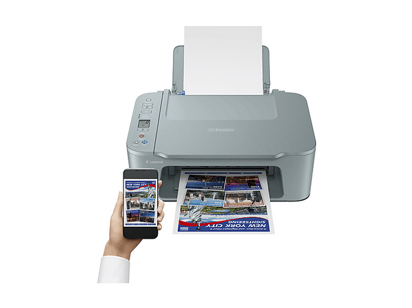 Impresora multifunción - Canon Pixma TS3752i, Tinta, 7.7 ppm, Pantalla LCD Monocroma, Azul/Gris