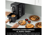 Freidora de aire - Ninja SL300EU, 2470 W, 7.6 l dividido en 2 bandejas, Negro
