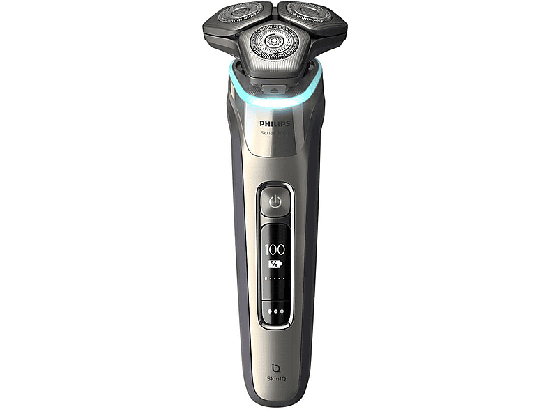 Afeitadora - Philips S9983/55, Estación de limpieza, Autonomía 60 min, Uso seco y húmedo, Pieles sensibles, Plata