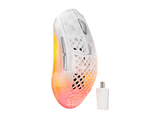 Ratón gaming - SteelSeries Aerox 3 Wireless Gen 2, Inalámbrico, 26000 dpi, 4K Fast, Sensor TrueMove 26K, Ultraligero, Fantasma