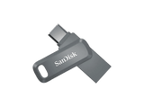 Memoria USB 128GB - Sandisk Ultra Dual Drive Go, USB-C, 2 en 1, USB-A, 3.2, OTG, 400 MB/s, Gris
